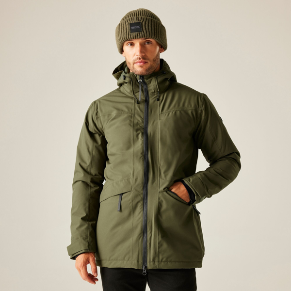 Regatta Mens Balaton Insulated Waterproof Jacket - Olive Green
