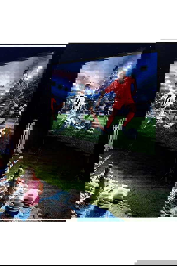 Living and Home 120" 3D 4K HD Outdoor Indoor 16:9 4K Portable Projector Screen with Stand