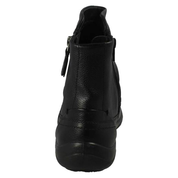 Padders Ladies Padders Textured Leather Rouched Ankle Boots Beau