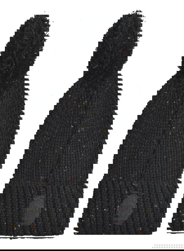 Lambretta Knitted Fleece Turn Up Bobble Skater Style Beanie Hat