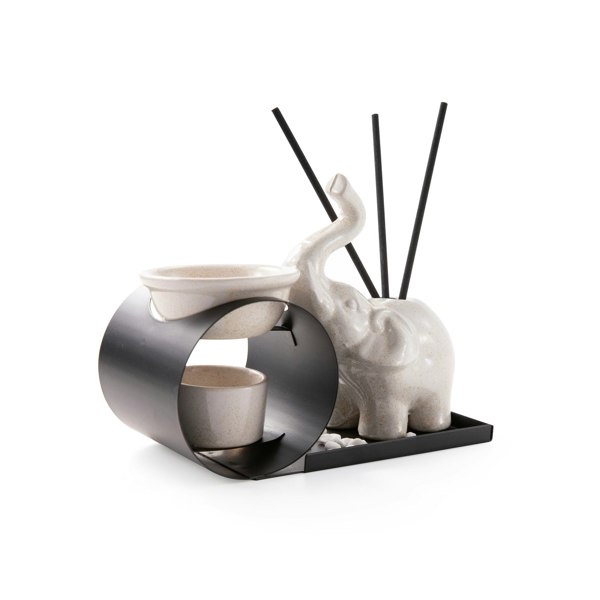 Myga Elephant Aroma Diffuser and Incense Holder Set