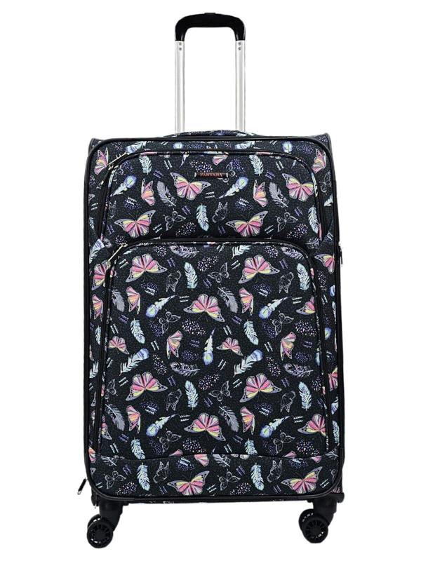 Eagle Luggage Lightweight Print Suitcases 8 Wheel Luggage Travel Soft Bags Set