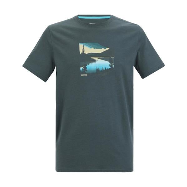 Regatta Mens Breezed Graphic T-Shirt - Storm Grey - 