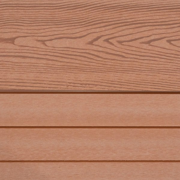 Monstershop Composite Fence Panel & LED Posts x 2 - Brown