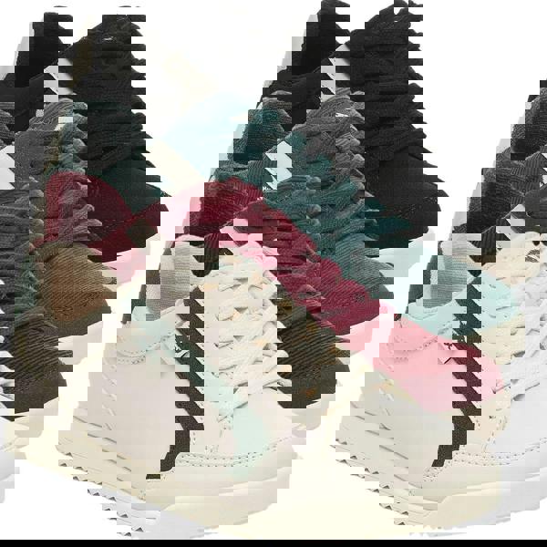 Rocket Dog Bolt Womens Casual Smart Lace Up Shoes Trainers, image showing a set of colorful sneakers in white, burgundy, teal, and black with lace-up design and comfortable sole.