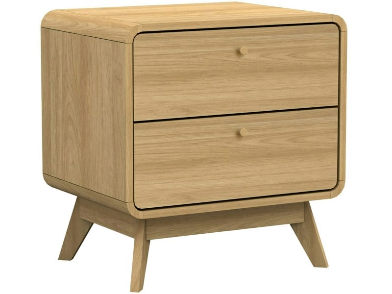Dorel Home Cassie Nightstand 2 Drawers Oak Oak 51x39x53cm