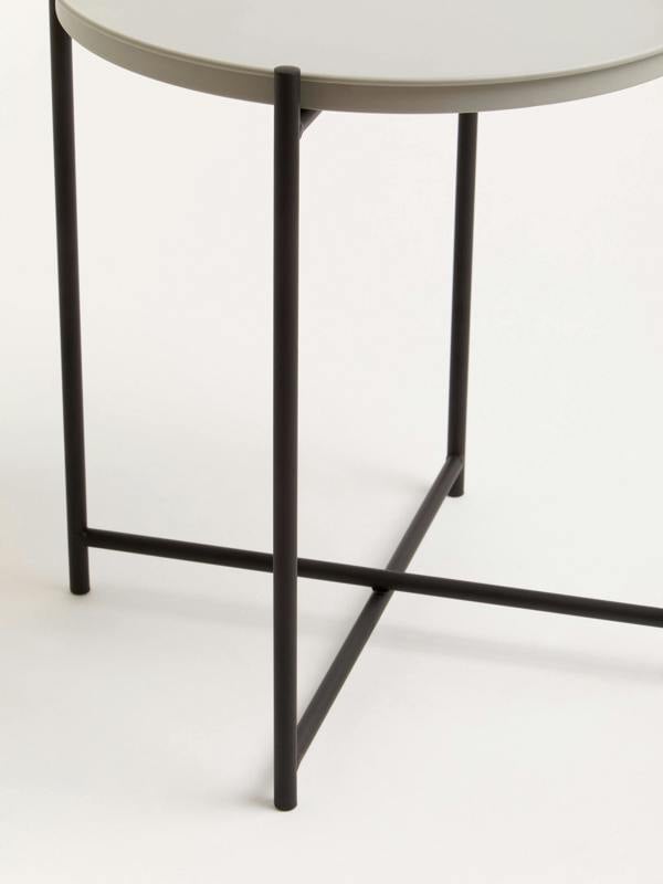 Interiors by Premier Trosa Side Table with Round Grey Top