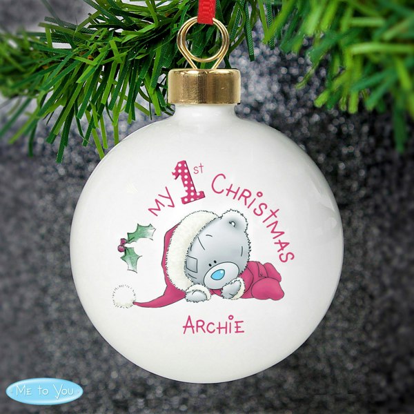 Personalised Memento Company Personalised Me To You My 1st Christmas Bauble