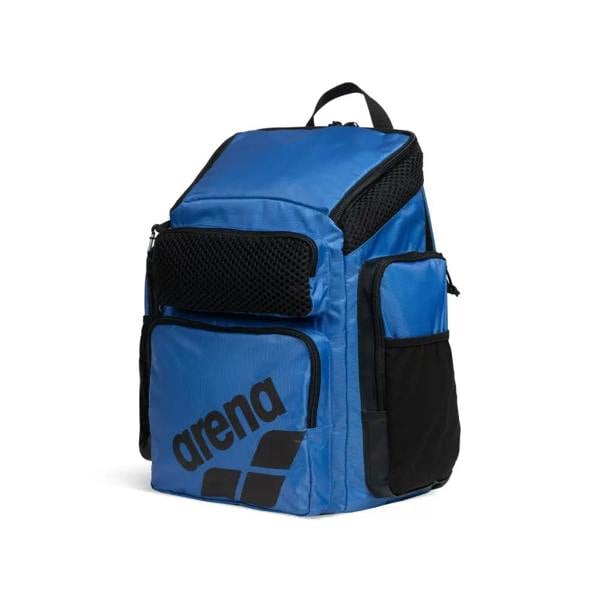 Arena One Go Backpack 45L in blue black with wet dry pockets and laptop sleeve