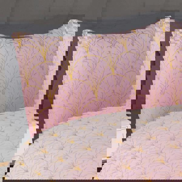 Smart Living Printed Ombre Metallic Deco Duvet with Pillowcases - Blush Pink