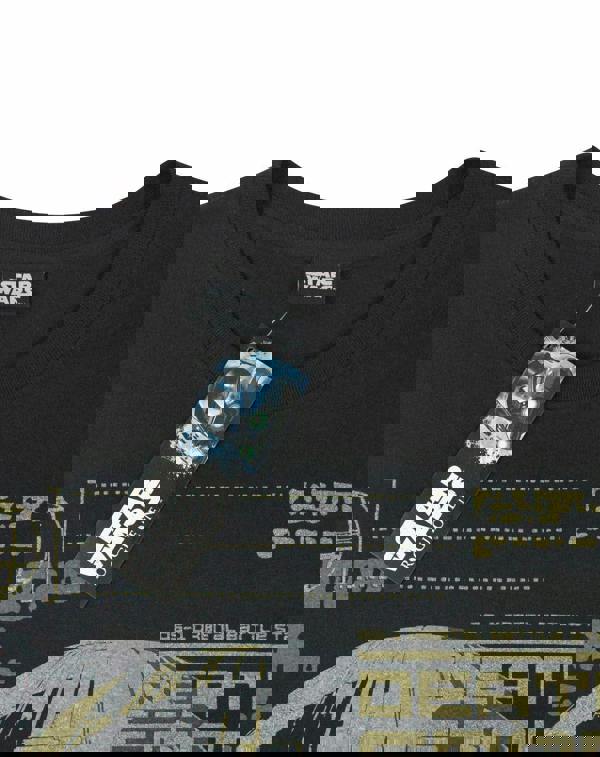 Star Wars Mens Black Death Star Print Short Sleeved T-Shirt