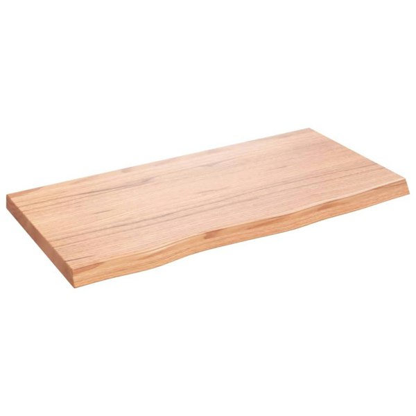 Berkfield Wall Shelf Light Brown 80x40x4 cm Treated Solid Wood Oak