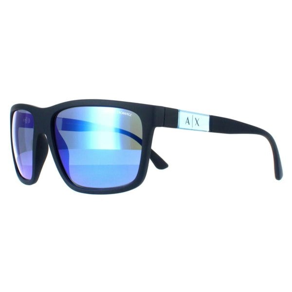 Armani Exchange Sunglasses AX4121S 818125 Matte Blue Green Mirror Light Blue
