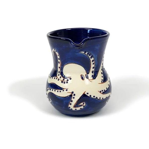 Verano Spanish Ceramics Signature - Blue & White Octopus - Small Jug