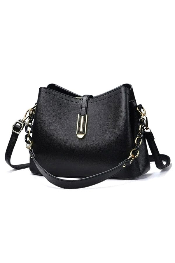 Pluspup Elegant Chain Strap Crossbody Shoulder Bag for Women