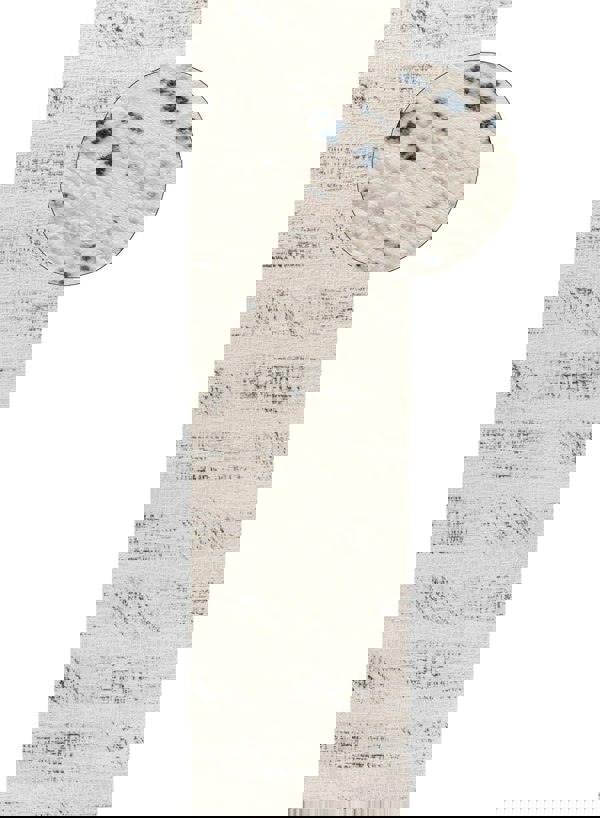 abstract rug, blue-cream colours, anti-allergic, and non-static properties