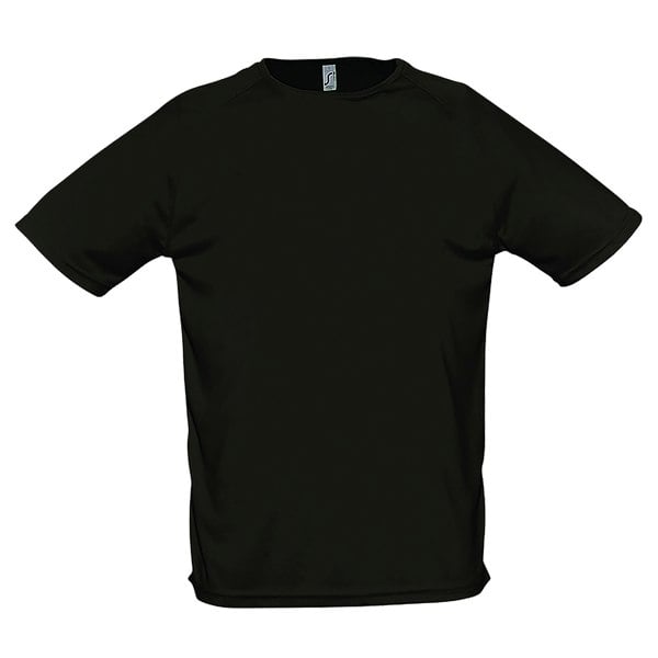 SOLS Mens Sporty Short Sleeve Performance T-Shirt - Black