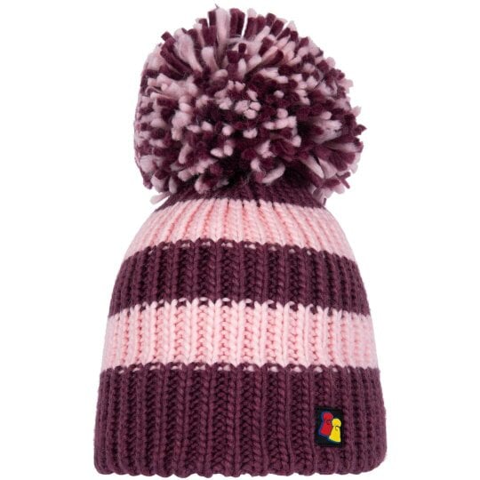 Big Bobble Hats Damson and Primrose