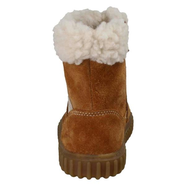 Clarks Girls Clarks Mid-Calf Bear Detail Fleece Collar Boots Cove Warm