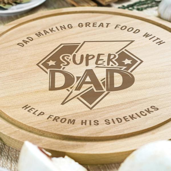 Abode Home & Gifts Personalised Super Dad Chopping Board