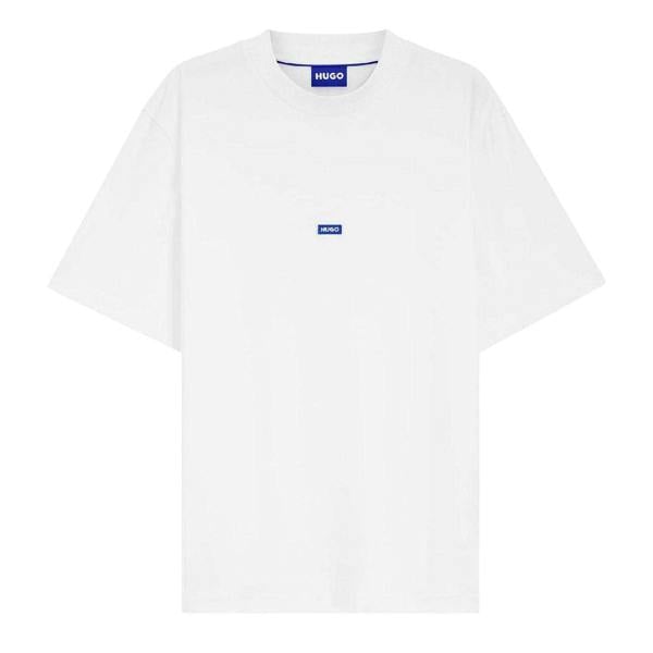 Hugo Mens Nieros Logo Regular Short-Sleeved T-Shirt - White - 