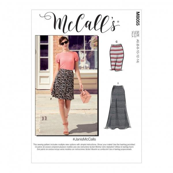 McCalls 8055 Paper Sewing Pattern – Women's Skirt, Size 6-14, Easy