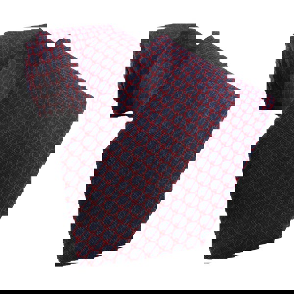 Dunhill luxurious mulberry silk tie in a repeat d logo print