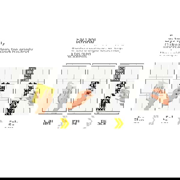 WT1566 - Calli Black and White Mediterranean Wall Tile Sticker Set - 15 cm x 15 cm - 24 pcs