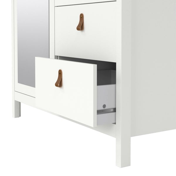 Furniture To Go Barcelona Wardrobe with 1 door + 1 mirror door + 2 drawers White