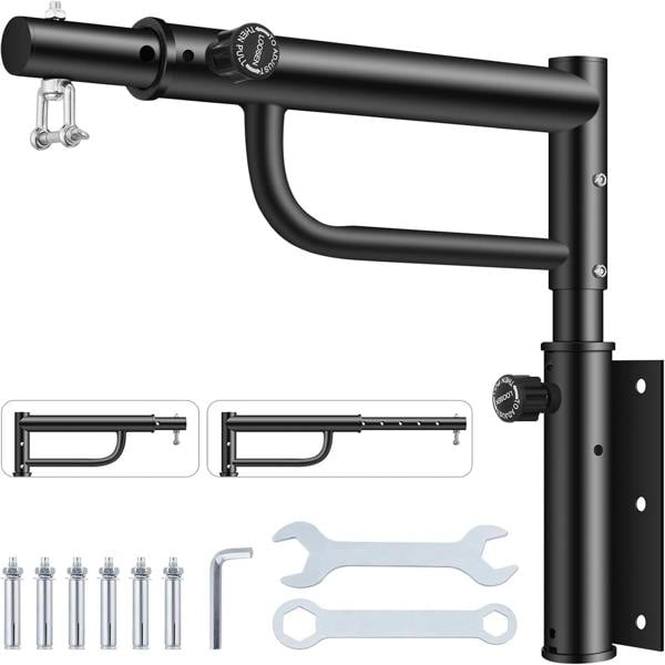 Gr8 Home Boxing Punch Bag Wall Mounted Bracket Adjustable Heavy Duty Steel Hook Hanger