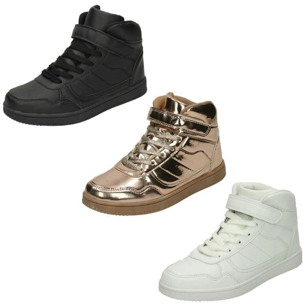Spot On Ladies Spot On Mid Platform Trainers