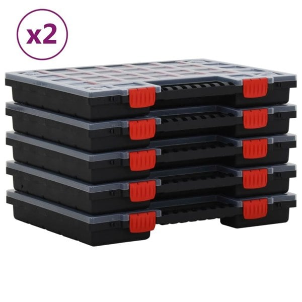 Berkfield Assortment Boxes 10 pcs 40x30x5 cm Polypropylene
