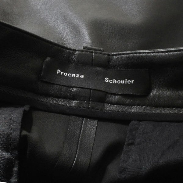 Proenza Schouler luxurious black leather shorts
