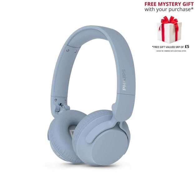 Philips TAH4000 On‑Ear Wireless Bluetooth 6.0 Headphones - Free Gift RRP £5!