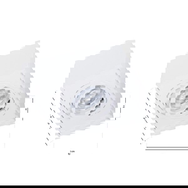 Milagro Spot Light Nusa  Square White Moveable Light Source Great Spotlight Upgrade Easy Clip Fitting High Quality Finish 1xGU10