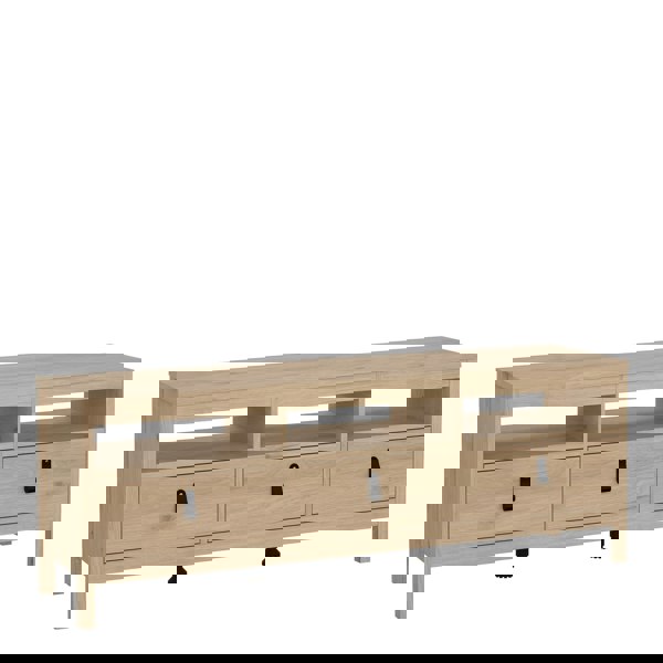 Furniture To Go Barcelona TV Unit 3 Drawers in Jackson Hickory Oak