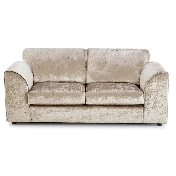 Furnishings For Less Crystal Crushed Velvet 3 Seater Sofa Full Back