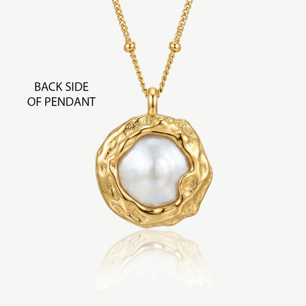 Muchv Baroque Pearl Necklace With Bobble Chain in 18k Gold or Silver
