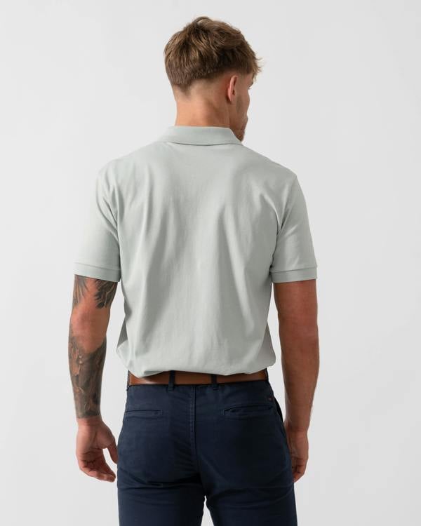 BOSS Orange Passenger Modern Slim-Fit Polo Shirt - Silver 043 - Back