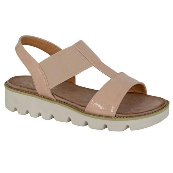 Cipriata Womens/Ladies Aladina Wedge Sandals - Nude - 