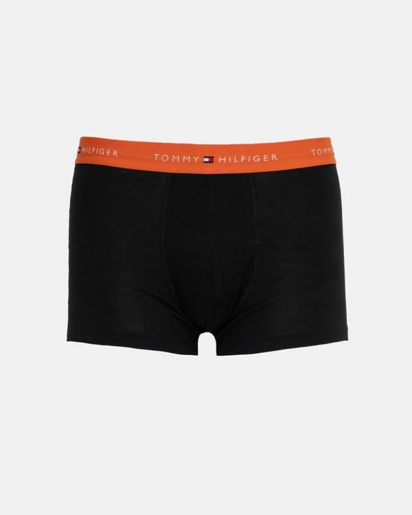 Tommy Hilfiger 7-Pack Logo Waistband Mens Trunks in Rainbow Mix orange