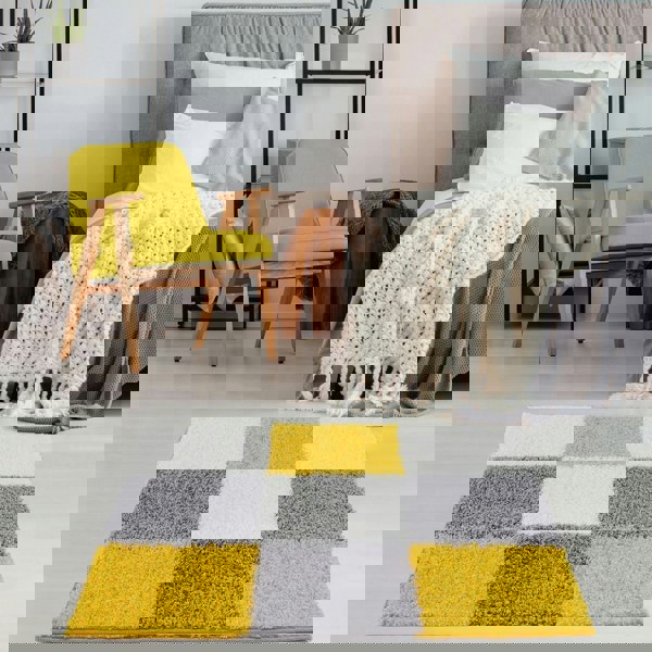 Myshaggy Geometric Yellow Rug