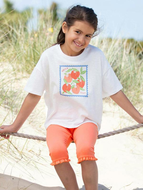 Kite Girls Organic Together Pedal Pushers Tangerine