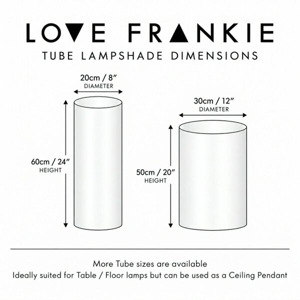 Love Frankie Ochre Summer Meadow Velvet Tube Lampshades