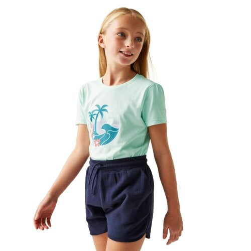 Regatta Kids Bosley VIII Palm Tree T-Shirt - Icy Morn