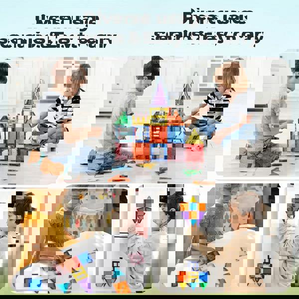 Dekko Kids Magnetic Building Blocks Magnetic Tiles Educational Construction Toy