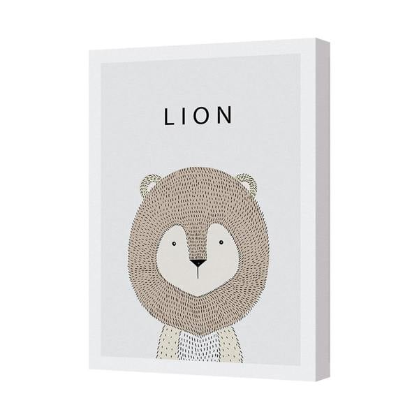 Benjamin Tate Design Lion Canvas Art Print Handmade In The United Kingdom Framed Wall Decor