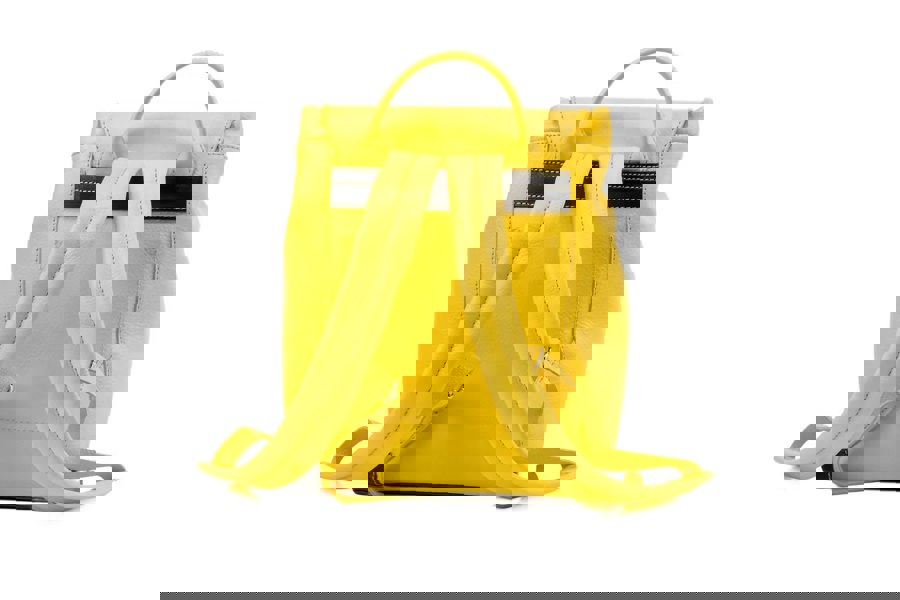 Leather Backpack Yellow Laurel Canyon Collection