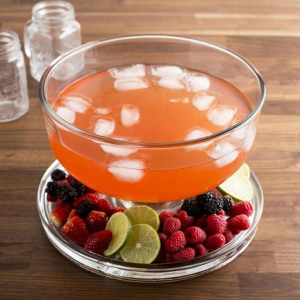 Gr8 Home Multi Functional 6in1 Clear Cake Stand Dome Platter Dip Server Punch Salad Bowl