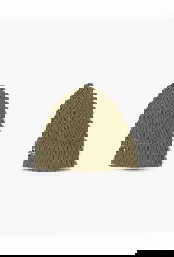 Lacoste Men's Rib Knit Brushed Wool Beanie